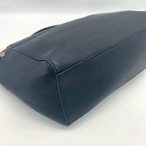 Kate Spade Laurel Way Black Saffiano Leather Lilah Crossbody Satchel - Picture 8 of 10